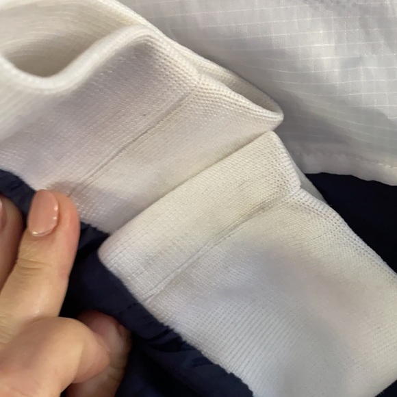 Vintage FILA windbreaker wind shell jacket navy blue white rain wind coat zip - Picture 7 of 7